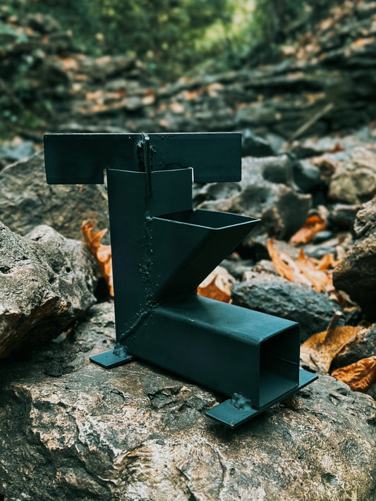 Twig Burner 2" Rocket Stove Black